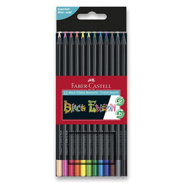 Faber - Castell Pastelky trojhranné Black Edition 12 ks