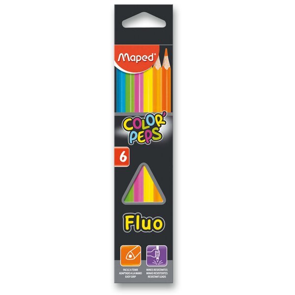 Maped - Pastelky trojhranné Color Peps FLUO 6 ks