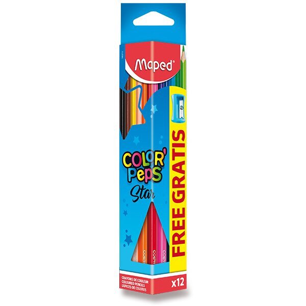 Maped - Pastelky trojhranné Color Peps 12 ks ořezávátko