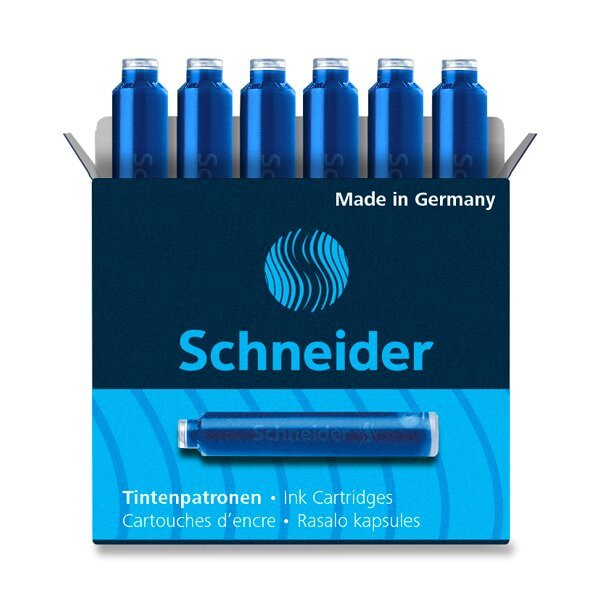 Inkoustové bombičky Schneider 6 ks modré