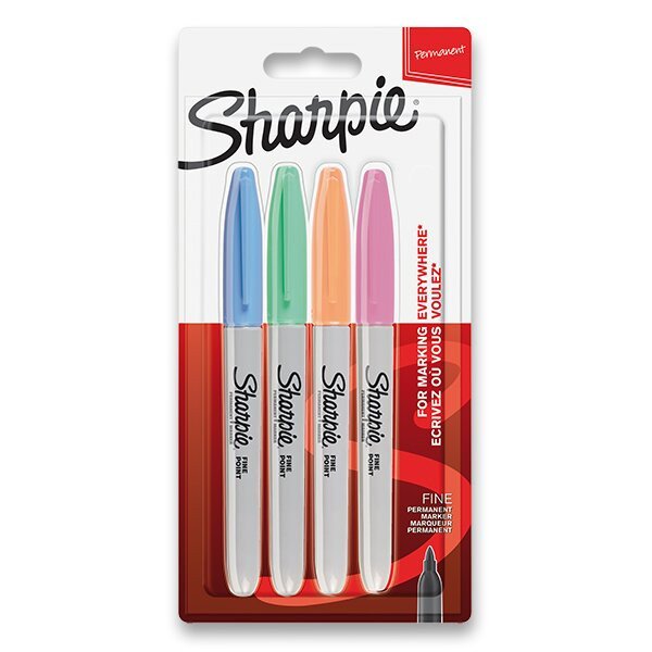 Permanentní popisovač Sharpie Fine sada 4 ks pastelové barvy
