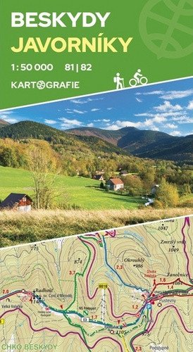 Beskydy Javorníky 8182 - oboustranná turistická mapa 150 000