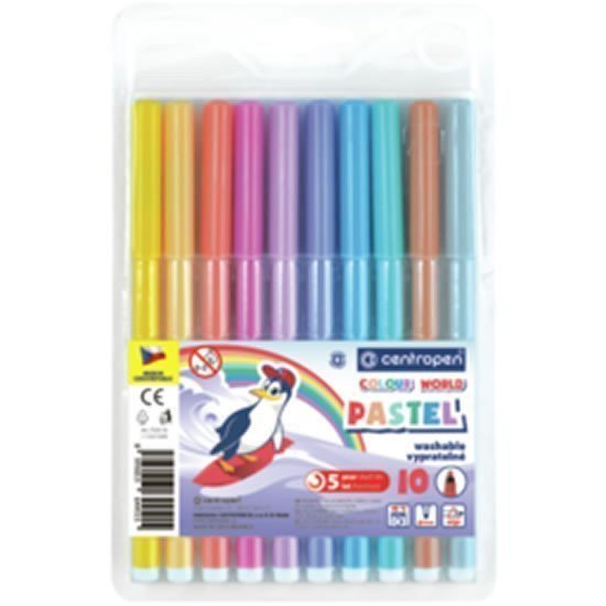 Centropen Fixy COLOUR WORLD 7550 trojboké sada 10 pastelových barev