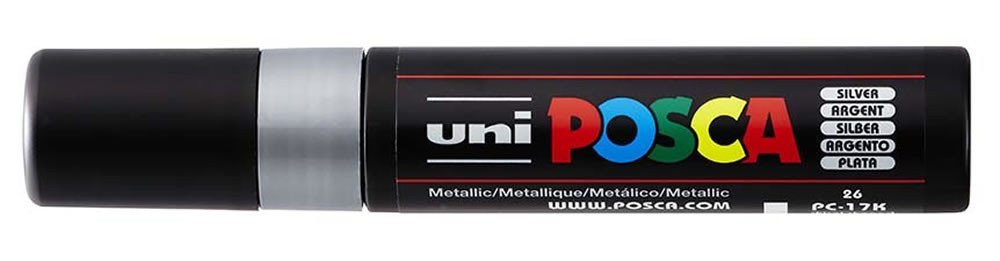 POSCA akrylový popisovač stříbrný 15 mm
