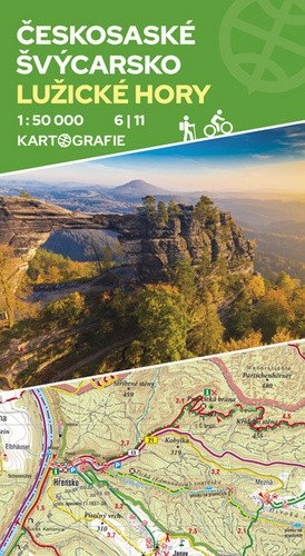 Českosaské Švýcarsko Lužické hory 6 11 - oboustranná turistická mapa 150 000