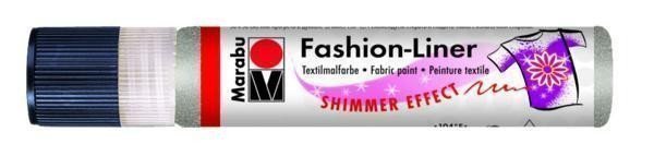 Marabu kontura na textil/třpytivá stříbrná 25 ml
