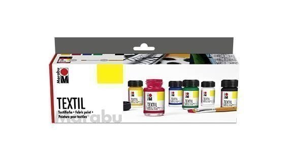 Marabu barva na textil sada 6 x 15 ml