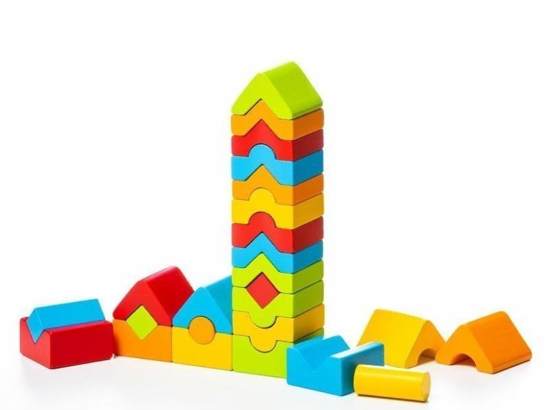 CUBIKA 15016 Sada 5 věží LD-13 - dřevěná skládačka 25 dílů