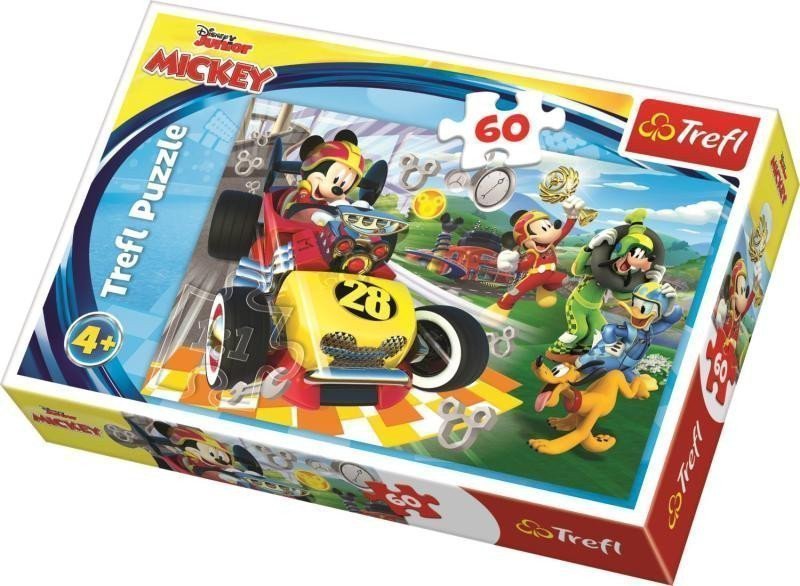 Trefl Puzzle Mickey Mouse a závodníci 60 dílků