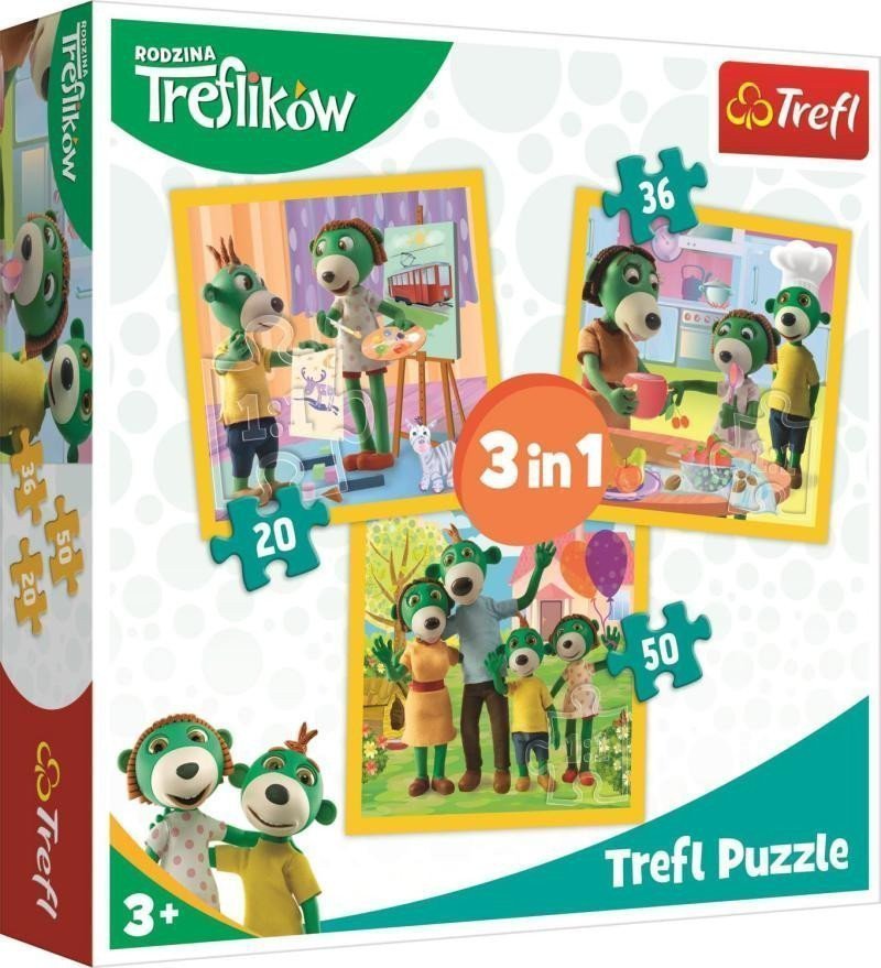 Trefl Puzzle Treflíci - Být spolu je fajn 3v1 203650 dílků