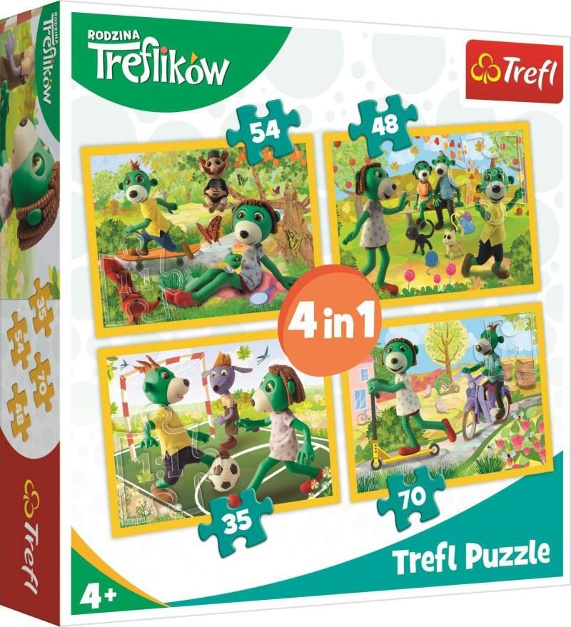Trefl Puzzle Treflíci - Společné chvíle 4v1 35485470 dílků