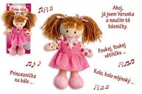 Panenka Verunka hadrová plyš 20 cm / česky mluvící na kartě