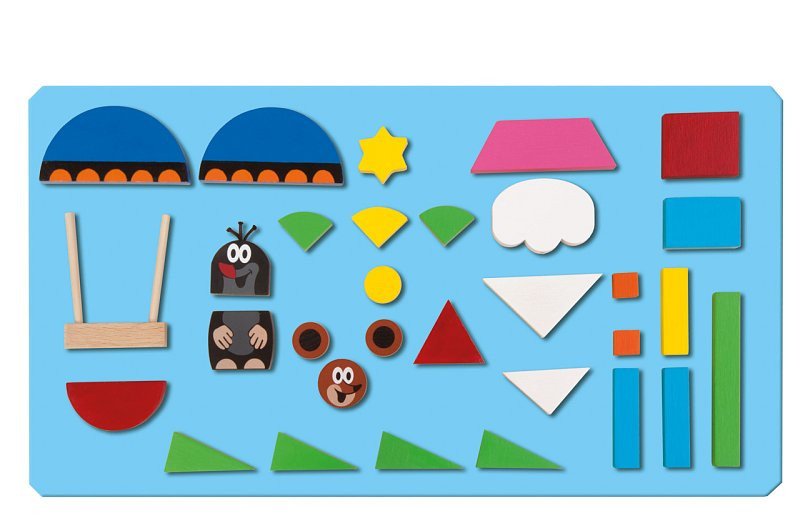 Krtek na cestách - Magnetické dílky 31 ks v krabici