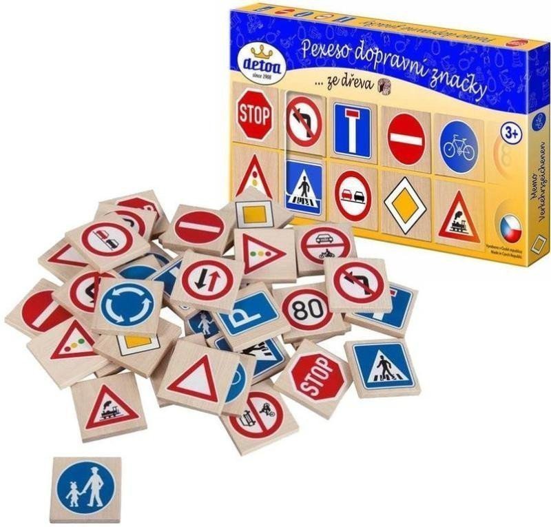 Pexeso dopravní značky 36 ks v krabici
