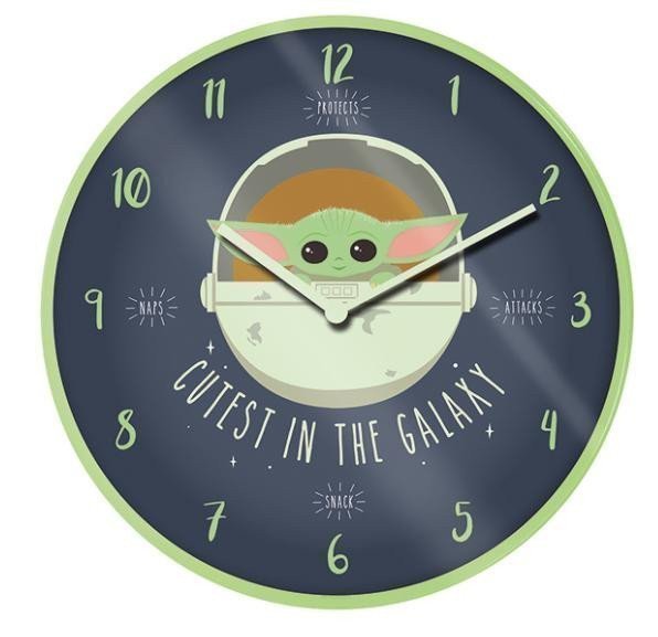 Hodiny nástěnné Star Wars Mandalorian - Cutest In The Galaxy