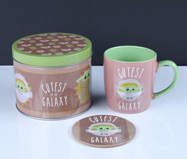 Dárkový set Star Wars- Mandalrorian v plechovce hrnek podtácek