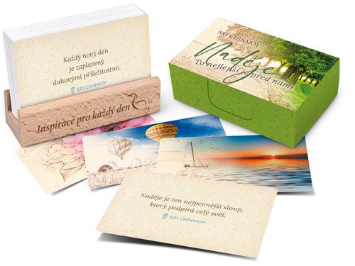 NadějeTo nejlepší je před námi - karty s dřevěným stojánkem – Chinmoy Sri