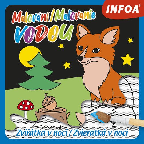 Malování Maľovanie vodou - Zvířátka v noci