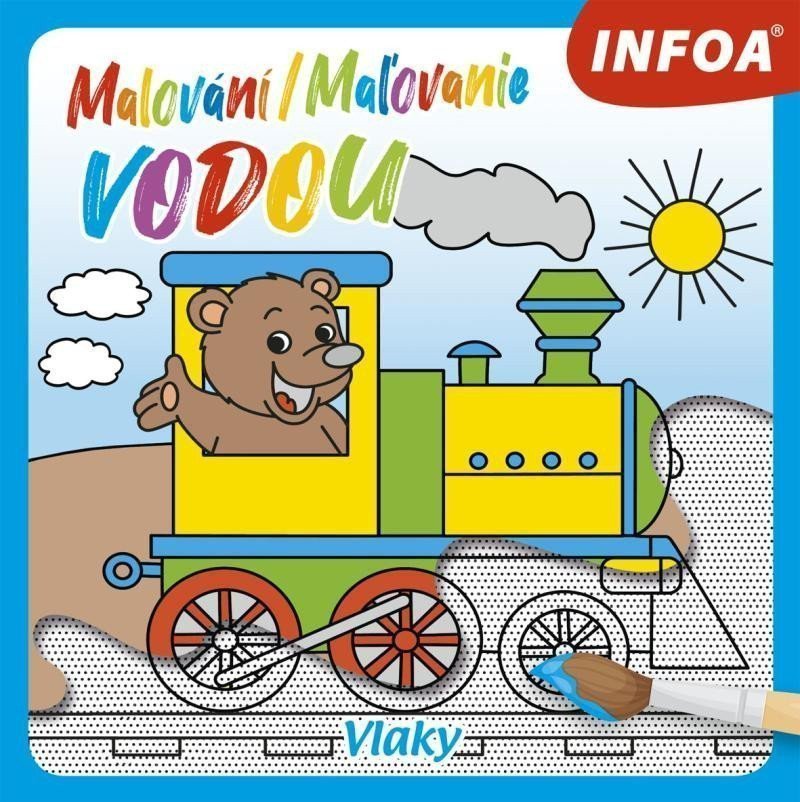 Malování Maľovanie vodou - Vlaky