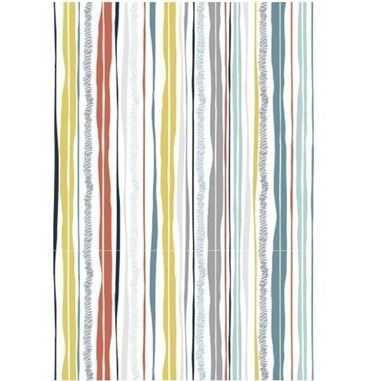 DecoMaché papír 22g barevné pruhy 26 x 375 cm