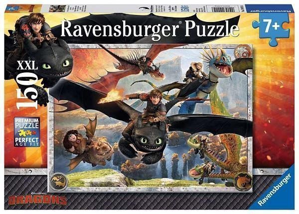 Puzzle Jak vycvičit draka Vycvičení draci 150 dílků