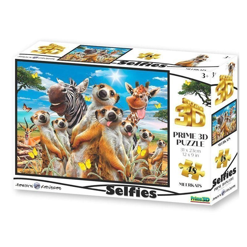 Puzzle 3D - Surikata Selfie 48 dílků