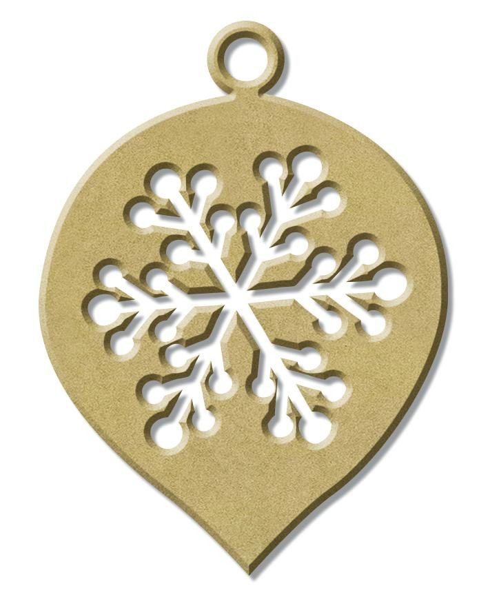 Dřevěný výřez Aladine - Ozdobička s vločkou