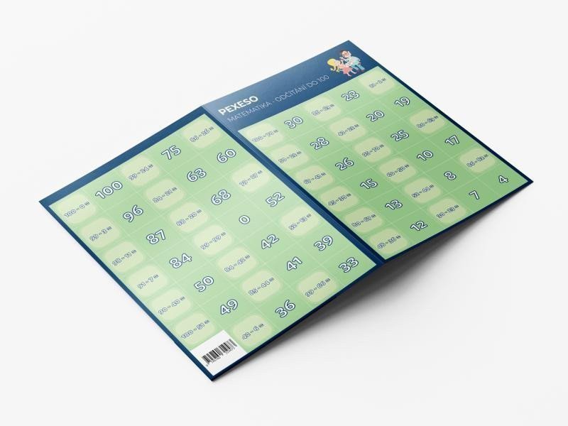 Pexeso Matematika - Odečítání do 100