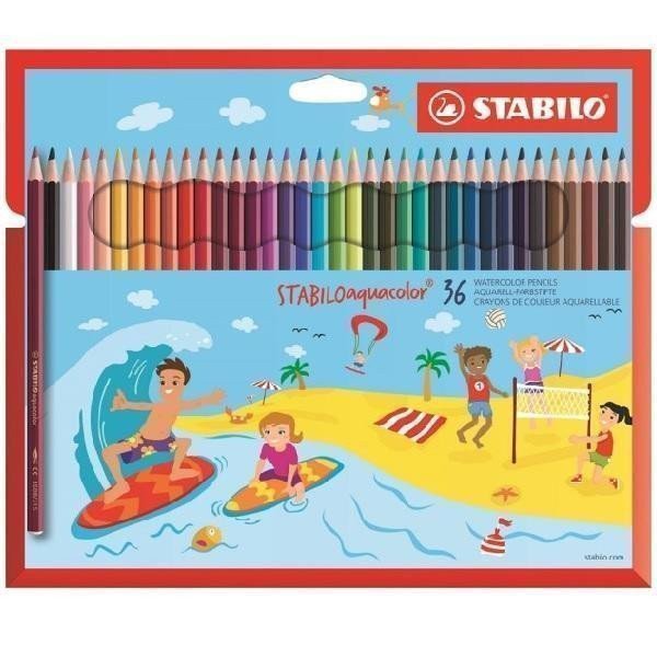 Pastelky STABILO aquacolor sada 36 ks v kartonovém pouzdru