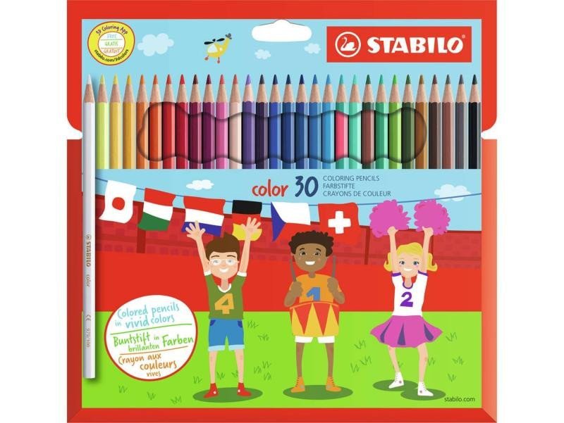 Pastelky STABILO color sada 30 ks v kartonovém pouzdru