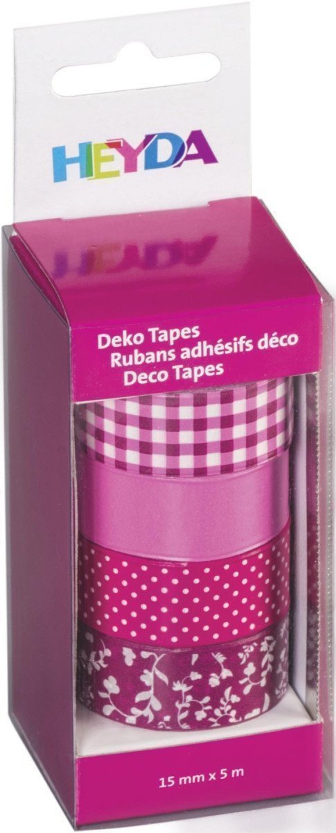 HEYDA Sada papírových pásek - růžový mix 15 cm x 5 m