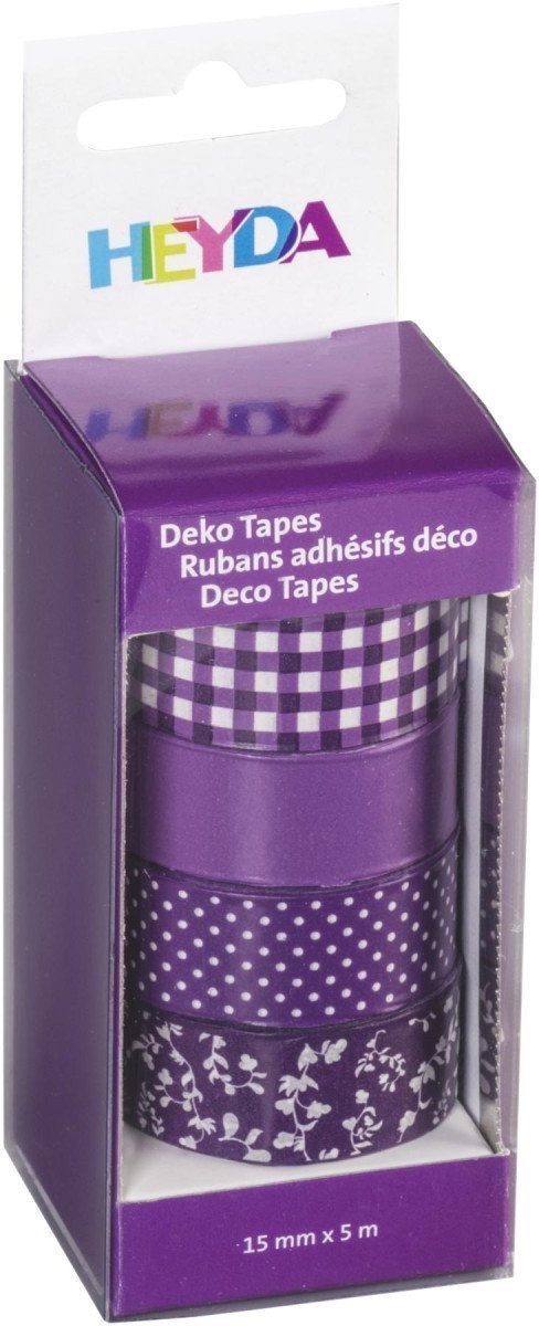HEYDA Sada papírových pásek - fialový mix 15 cm x 5 m
