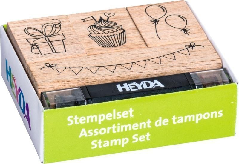 HEYDA Sada narozeninových razítek 4 ks
