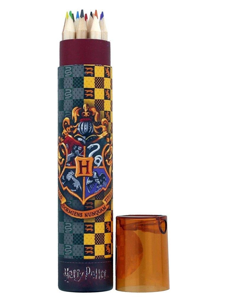 Pastelky v pouzdře Harry Potter 12 ks ořezávátko