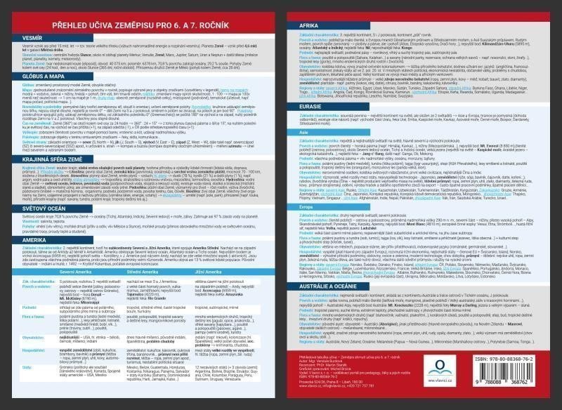Přehled učiva zeměpisu pro 6 a 7 ročník - Přehledová tabulka učiva – Burdová Vendula