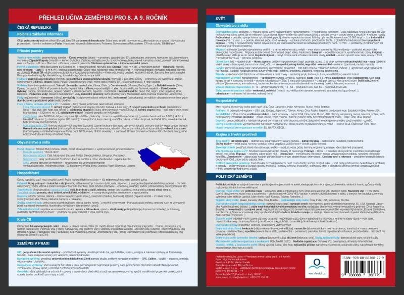 Přehled učiva zeměpisu pro 8 a 9 ročník - Přehledová tabulka učiva – Burdová Vendula