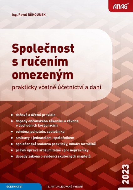 Společnost s ručením omezeným – prakticky včetně účetnictví a daní 2023 – Běhounek Pavel