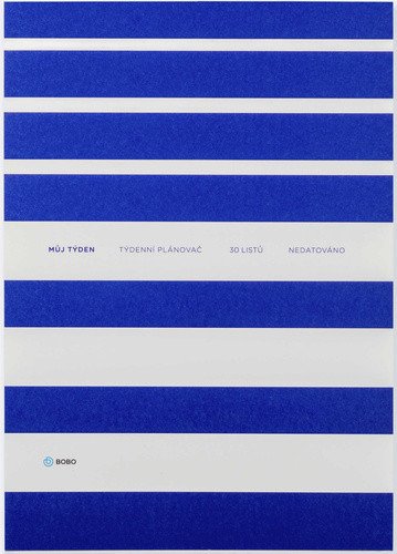 Bobo Nedatovaný plánovač A4 - týdenní na výšku 30 listů