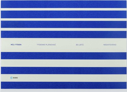 Bobo Nedatovaný plánovač A4 - týdenní na šířku 30 listů