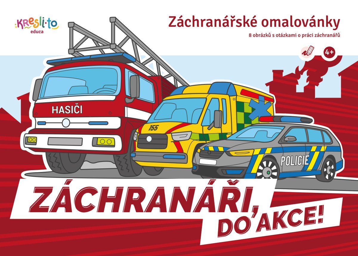 Záchranářské omalovánky Záchranáři - Do akce