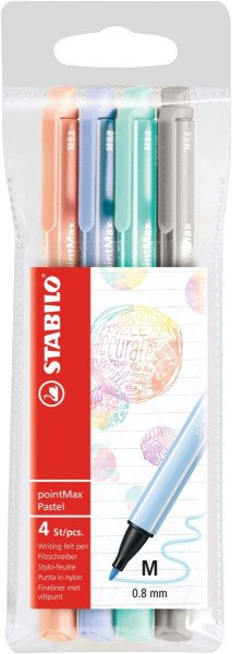 STABILO Point Max - Pastelové barvy 4 ks