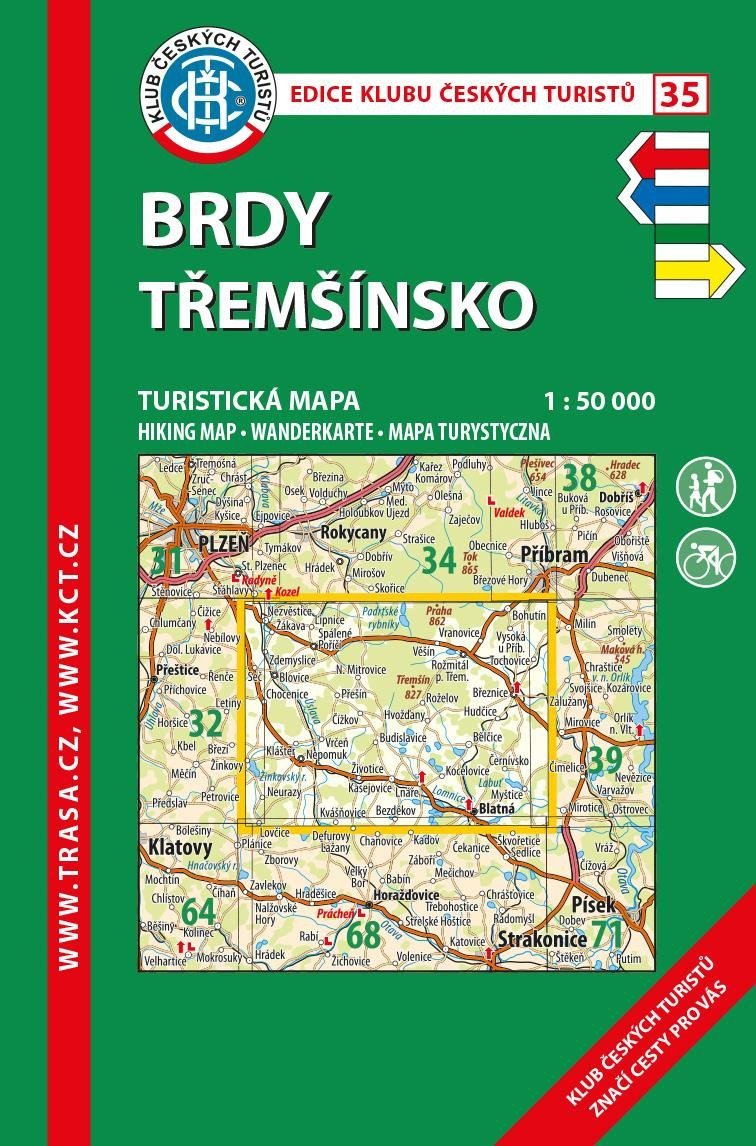 KČT 35 Brdy Třemšinsko 150 000 turistická mapa