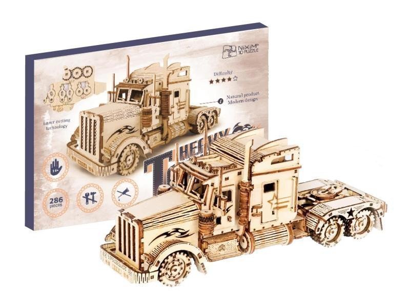 NiXiM Dřevěné 3D puzzle - Kamion