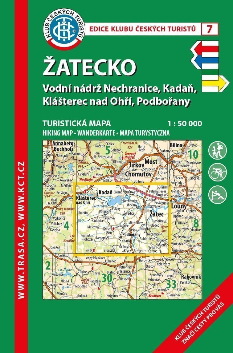 KČT 7 Žatecko 150 000 turistická mapa