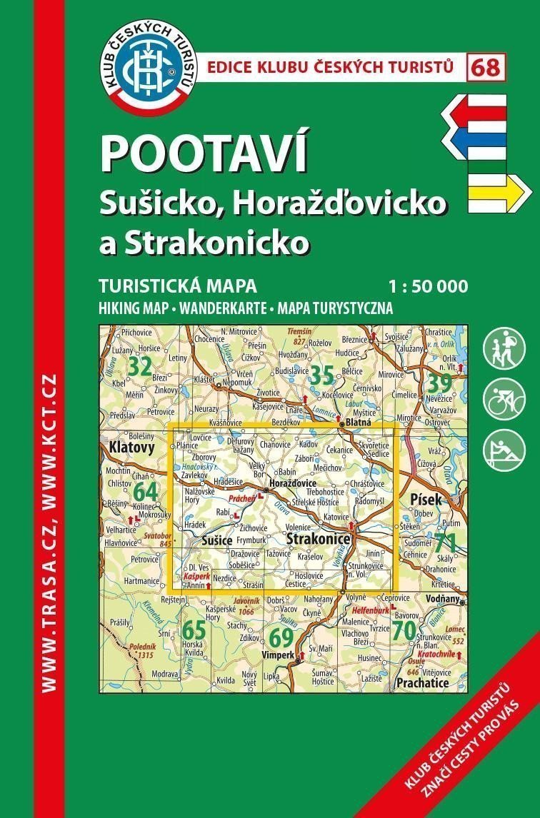 KČT 68 Pootaví Sušicko Horažďovicko 150 000 turistická mapa