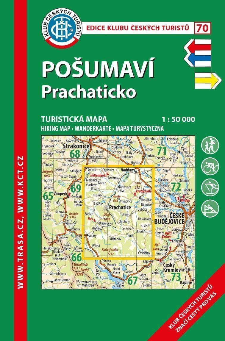KČT 70 Pošumaví - Prachaticko 150 000 turistická mapa