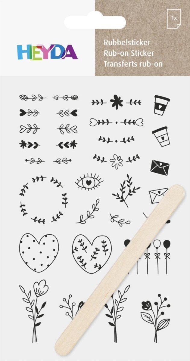 HEYDA Propisoty 10 x 19 cm - ornamenty černé