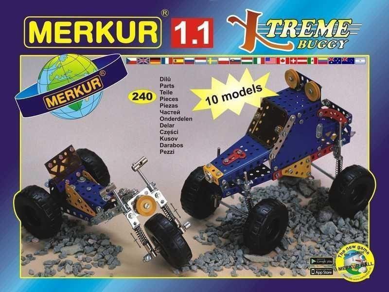 Merkur 11 Stavebnice vozidel 240 dílů 10 modelů