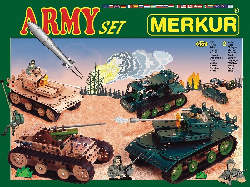 Merkur Army Set 657 dílů 40 modelů
