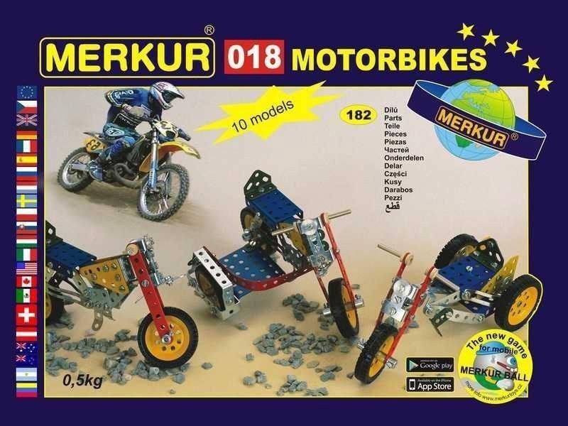 Merkur 018 Motocykly 182 dílů 10 modelů